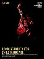 Fact Sheet: Accountability for Child Marriage