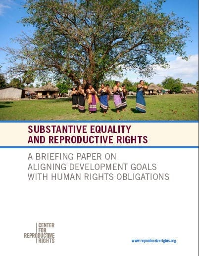 Substantive Equality and Reproductive Rights: A Briefing Paper on Aligning Development Goals with Human Rights Obligations