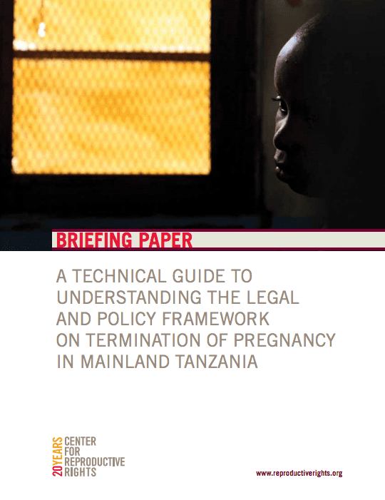 The Legal and Policy Framework on Abortion in Tanzania