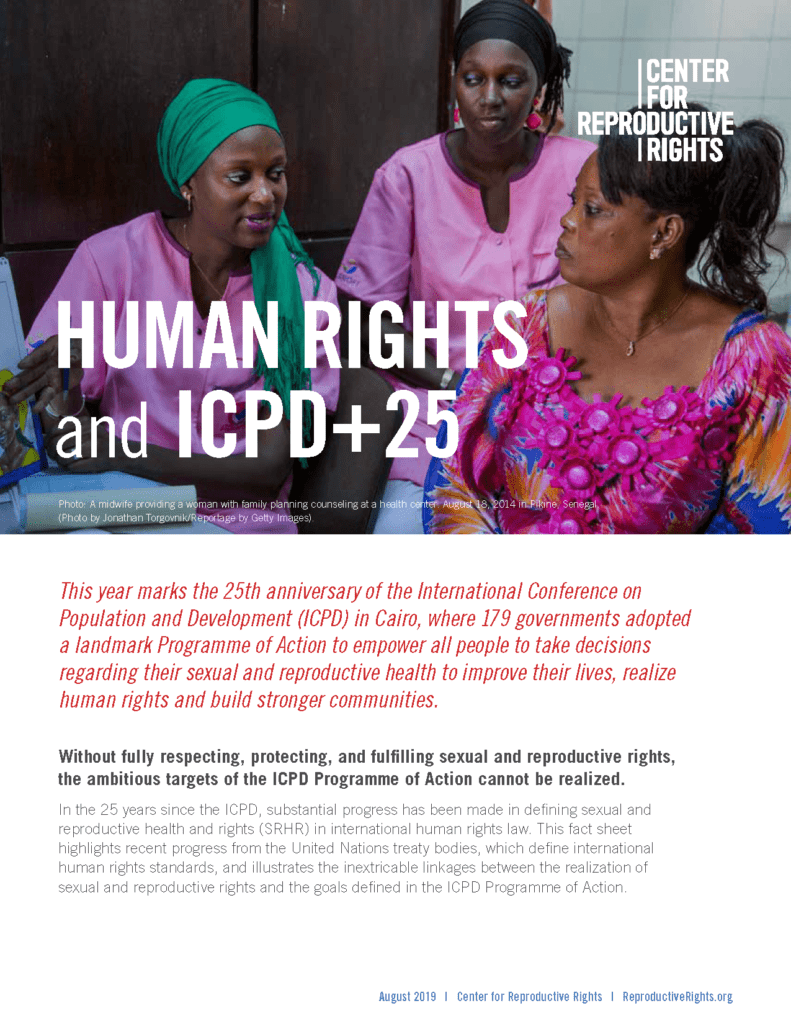 Factsheet: Human Rights and ICPD+25