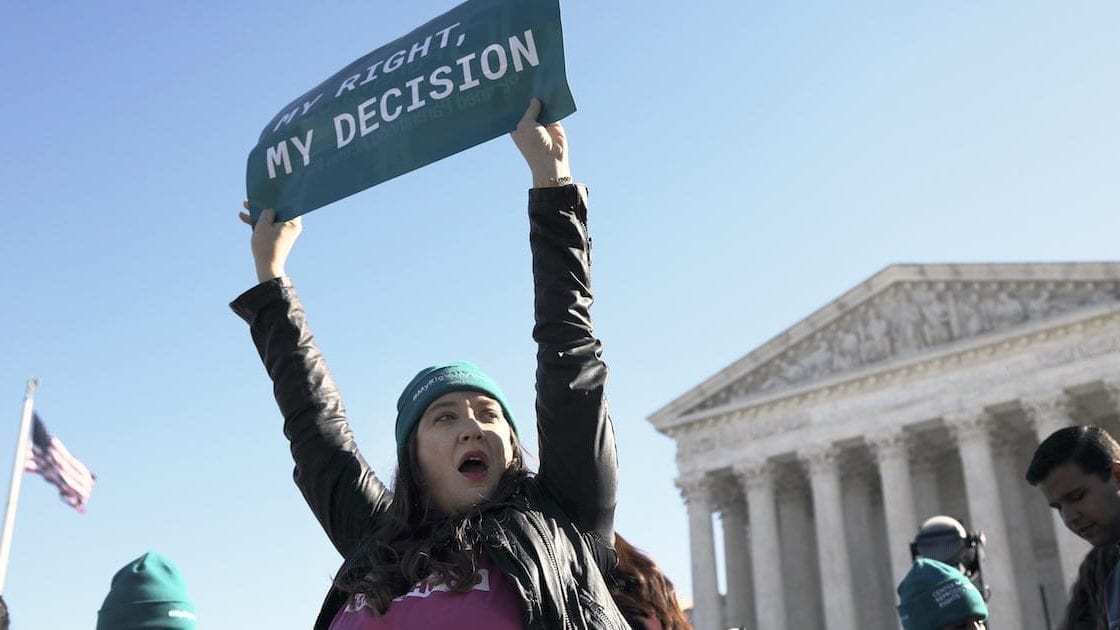 Rally at the Supreme Court for abortion rights