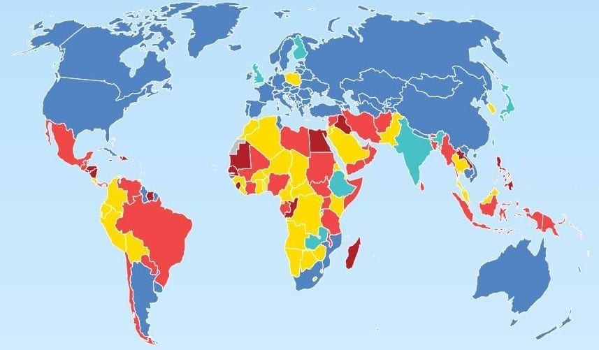 World abortion laws map World's Abortion Laws Map