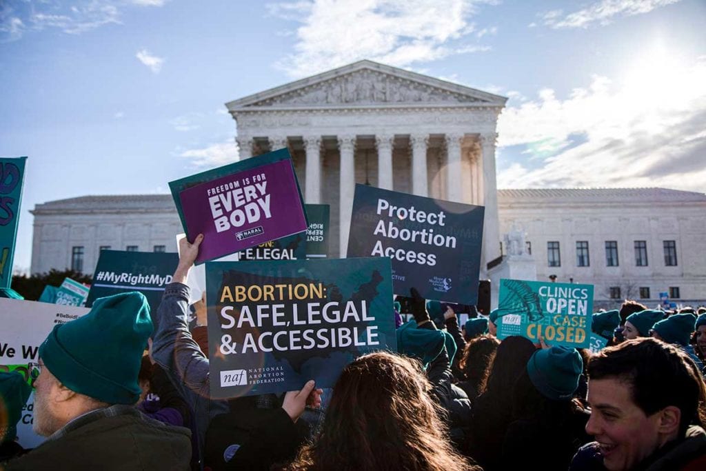 rally for abortion access outside U.S. Supreme Court