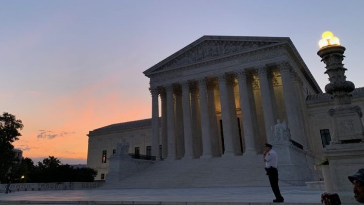 Supreme court at dawn Scotus (cropped)