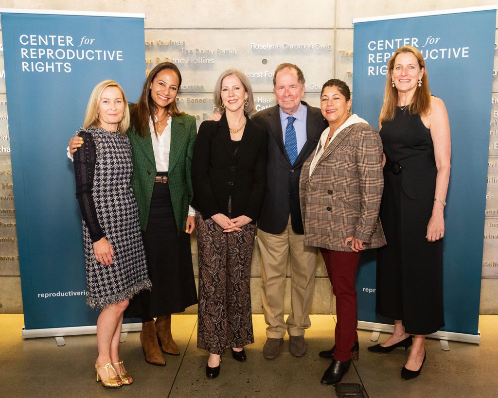Heidi Lindelof, Gina Pell, Nancy Northup, Joe Stern, Karla Martin and Louisa Ritter attend the Center for Reproductive Rights San Francisco Benefit. (Photo - Ian Chin for Drew Altizer Photography)