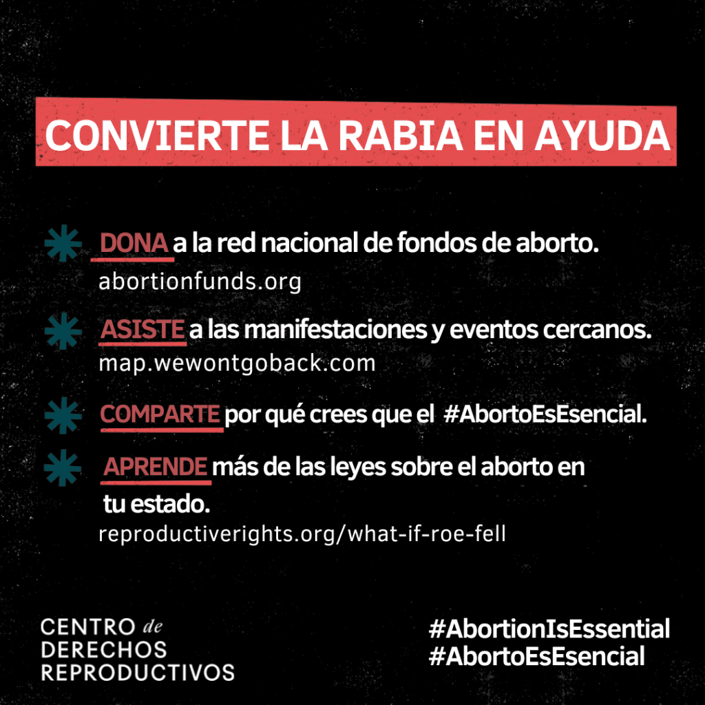 #AbortoEsEsencial Ayuda Infographic