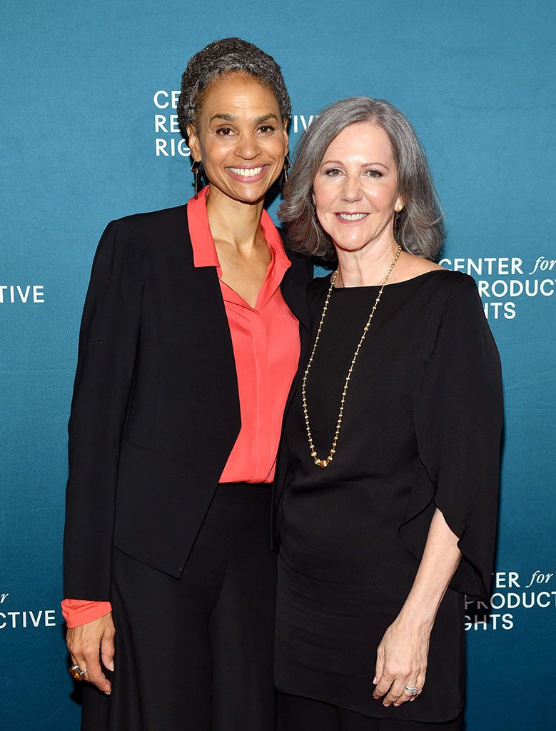 Maya Wiley and Nancy Northup attend the Center for Reproductive Rights NYC Gala at Jazz at Lincoln Center on October 25, 2022 in New York City. (Photo by Noam Galai/Getty Images for Reproductive Rights)