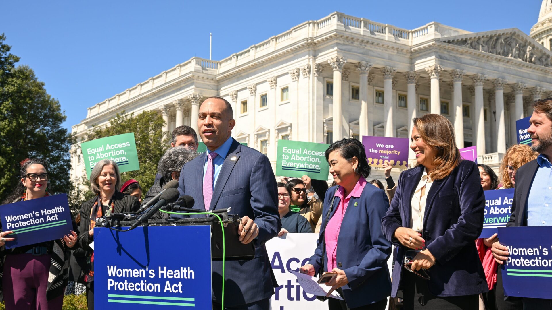 Rally in support of the Women's Health Protection Act.