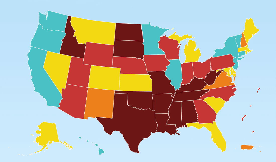 after roe fell map 4-25-23 After Roe Fell: Abortion Laws by State