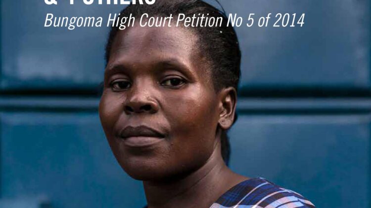 Cover of the Center's fact sheet on Josephine Oundo Ongwen v. the Attorney General & 4 Others, showing a headshot of plaintiff Josephine Majani