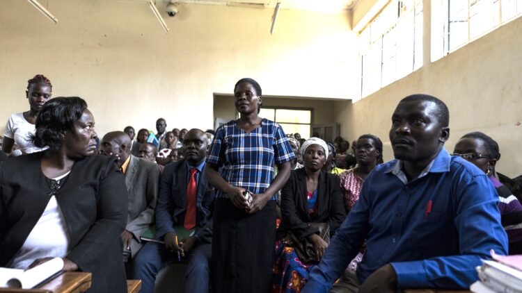 Josephine Majani in courtroom at Bungoma High Court 2018.