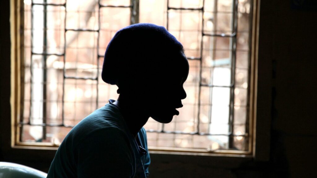 Silhouette of Kenyan girl/young woman.