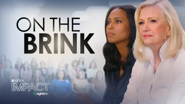Graphic reading "On the Brink" with images of Diane Sawyer and Rachel Scott