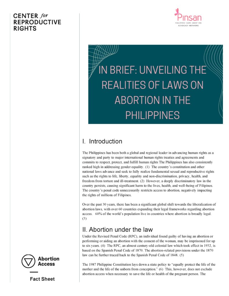 complete research paper about abortion in the philippines