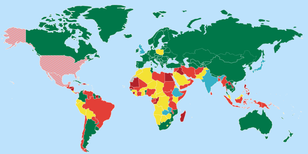 ¡Nuevo! Versión en español del mapa de las leyes del aborto en el mundo