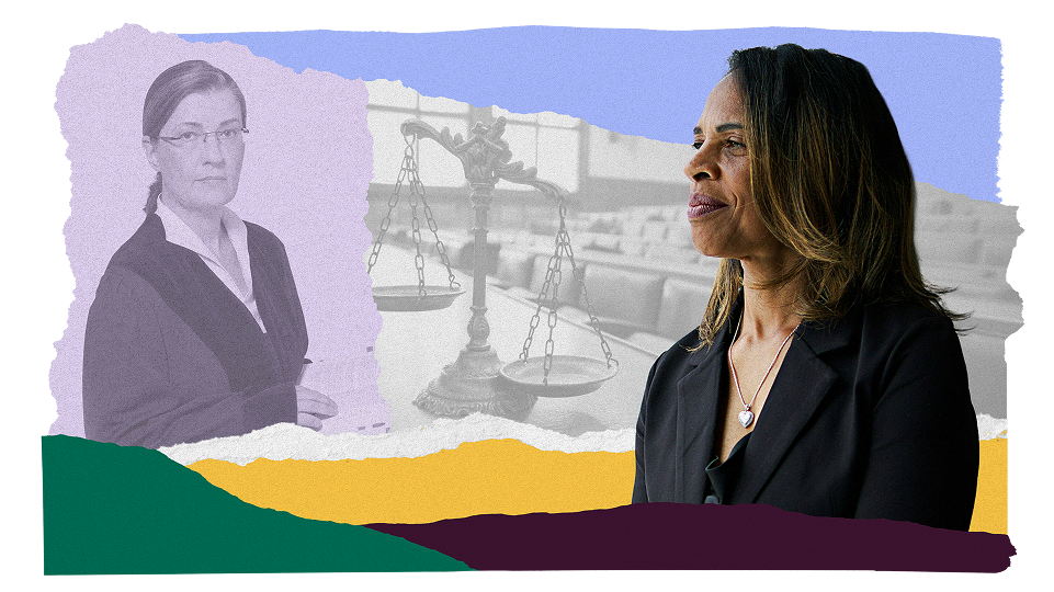 An illustrative collage of legal professionals