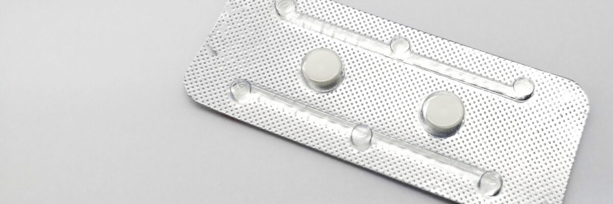 close up of pills in a packet